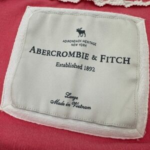 Vintage Y2K 2000s Abercrombie & Fitch Coral Pink V Neck Slim T-Shirt Size Large